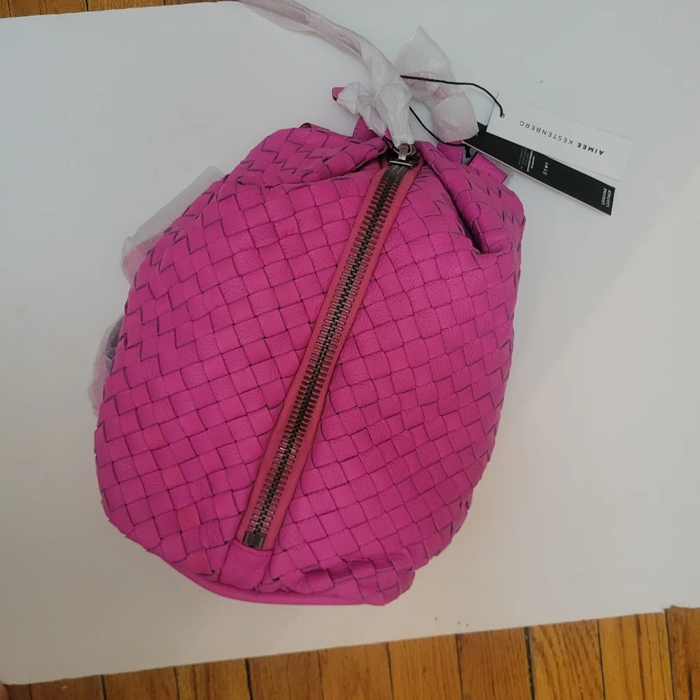 Aimee Kestenberg Hot Pink Tamitha leather‎ Backpack